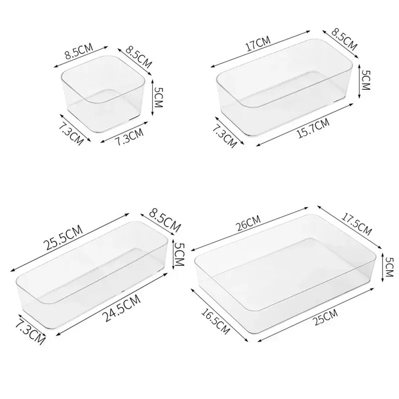 Clear Modular Drawer Organizer Set