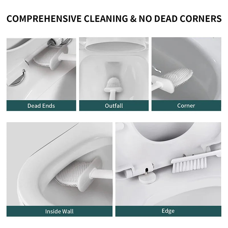 Modern Silicone Toilet Brush & Holder