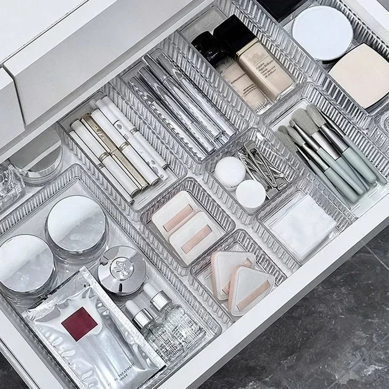 Clear Modular Drawer Organizer Set