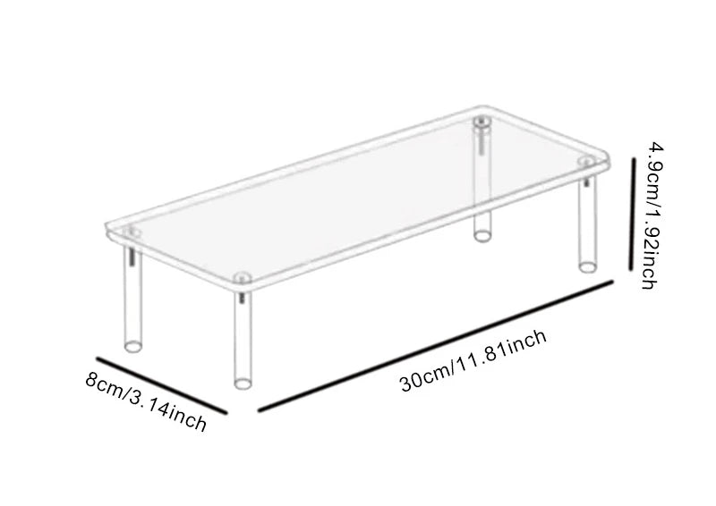 Acrylic Tiered Display Shelf Rack