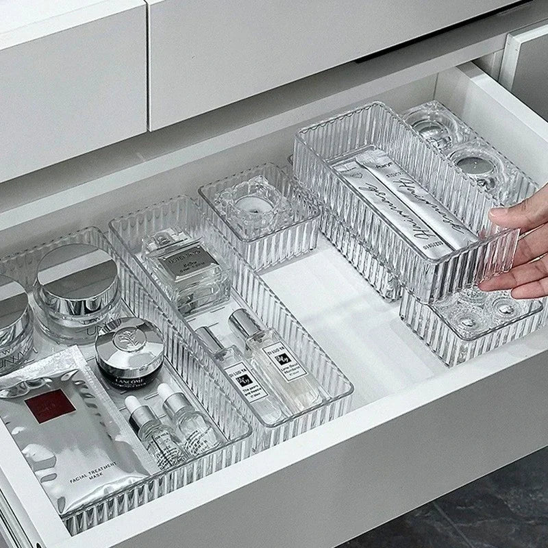 Clear Modular Drawer Organizer Set