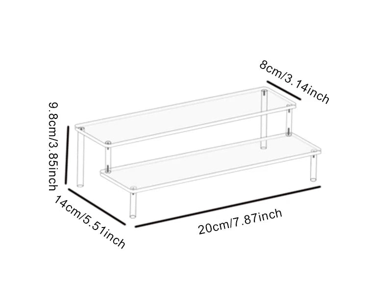 Acrylic Tiered Display Shelf Rack