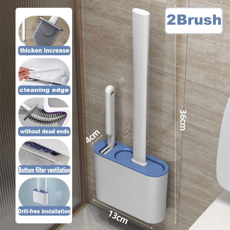 Modern Silicone Toilet Brush & Holder