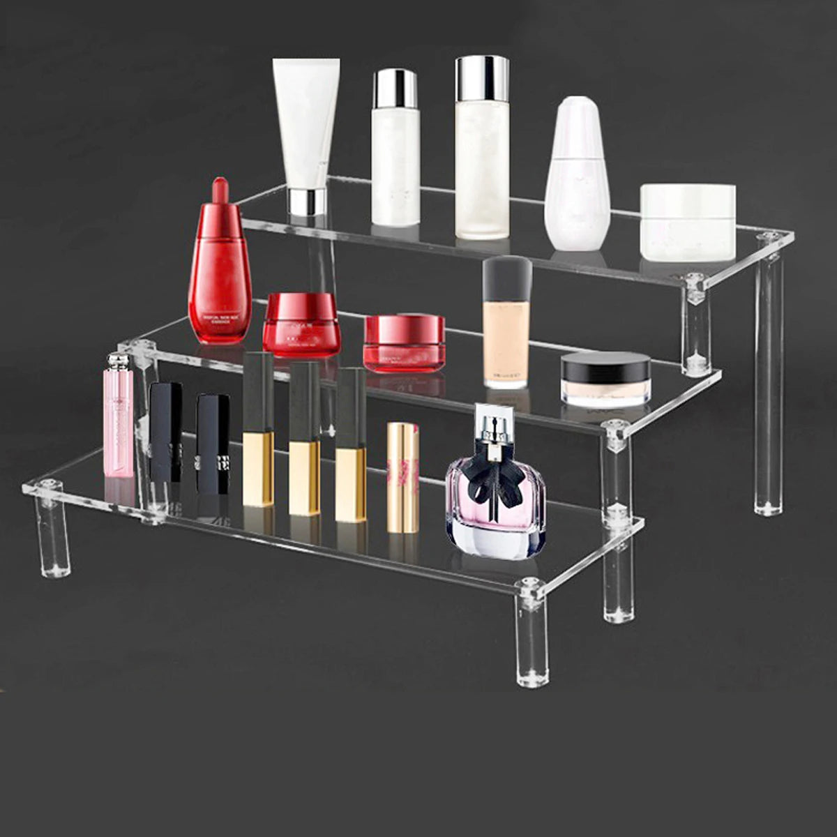 Acrylic Tiered Display Shelf Rack
