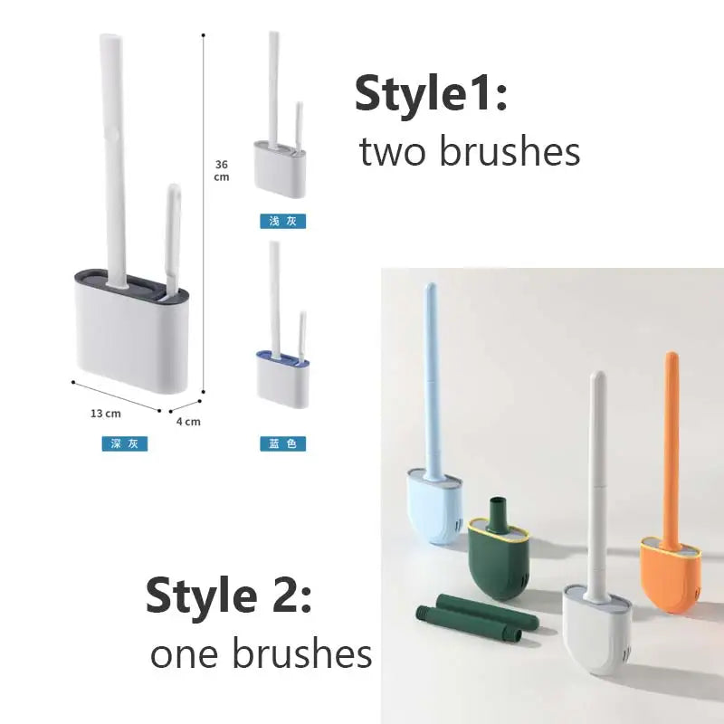 Modern Silicone Toilet Brush & Holder