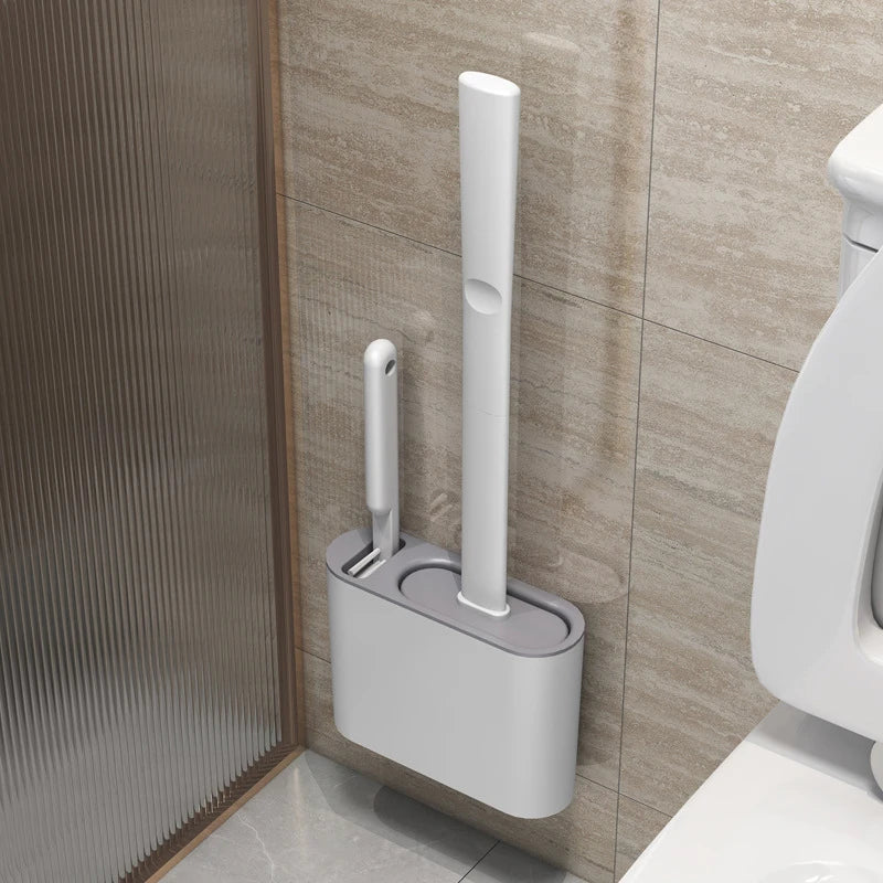 Modern Silicone Toilet Brush & Holder