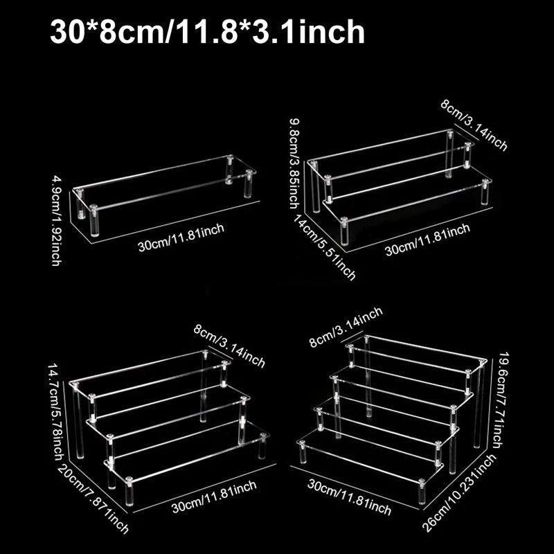 Acrylic Tiered Display Shelf Rack