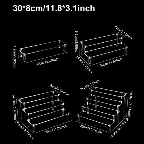 Acrylic Tiered Display Shelf Rack